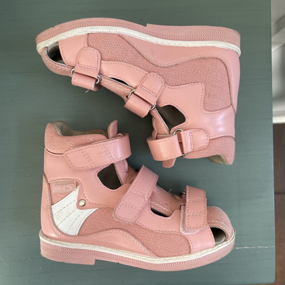 Princepard Kids Orthopedic Sneakers Pink Hook Loop Toddler Shoes EU25 - Picture 6 of 12